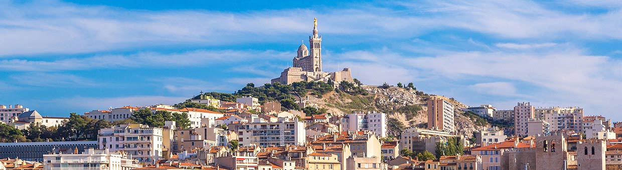 Vue du port de Marseille et de la Bonne-Mère