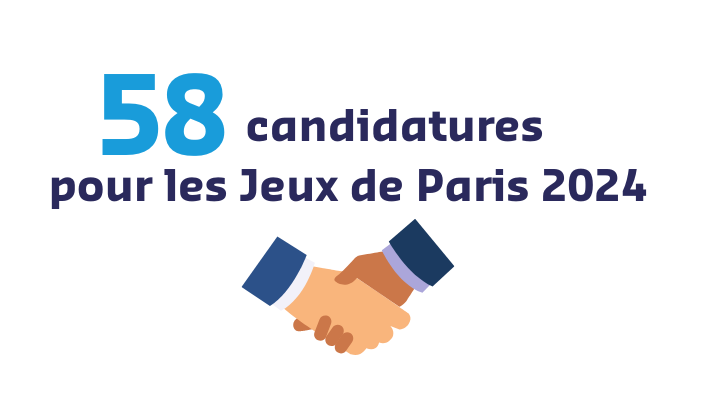 58 candidatures pour les Jeux de Paris 2024